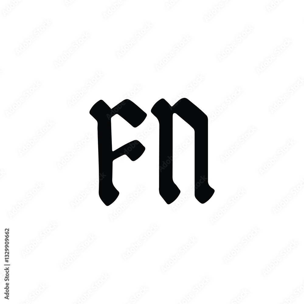 FN monogram logo design letter text name symbol monochrome logotype alphabet character simple logo FN monogram logo design letter text name symbol monochrome logotype alphabet character simple logo