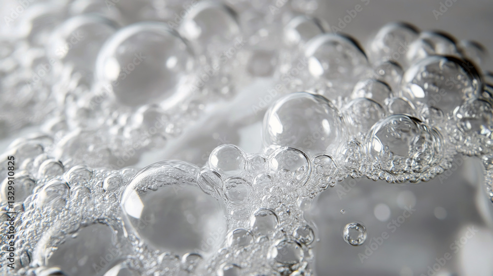 Close-up of glimmering soap bubbles in soft focus. Close-up of glimmering soap bubbles in soft focus.