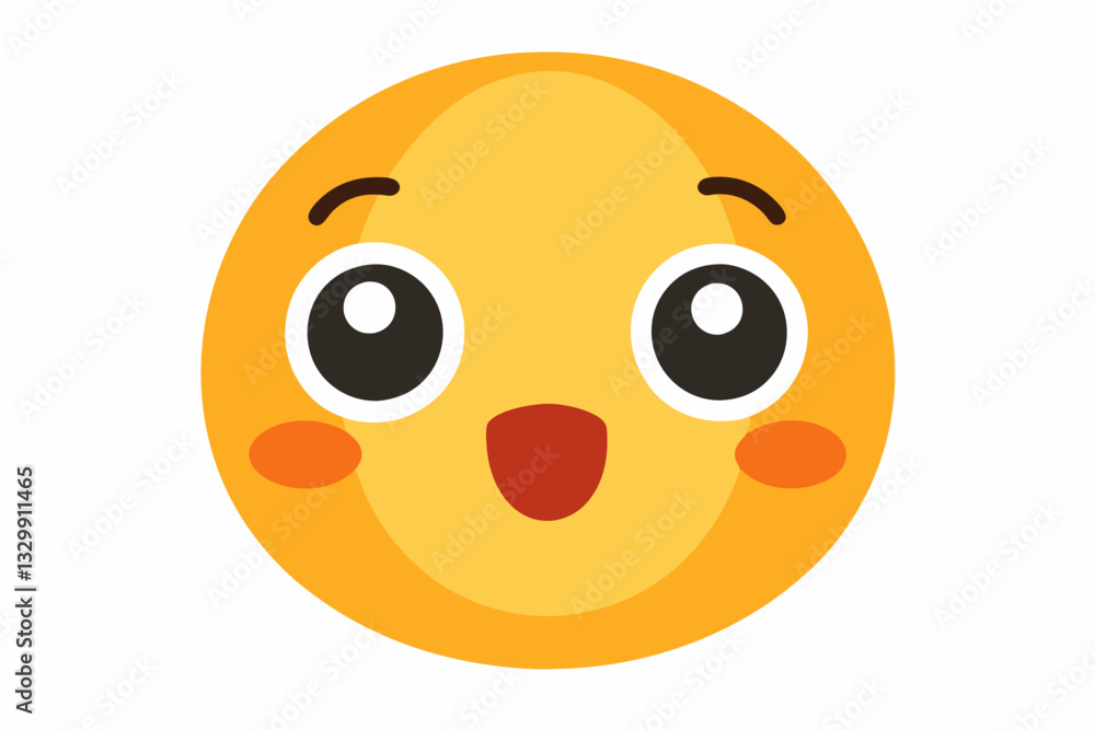 Fototapeta premium happy smiley face with egg