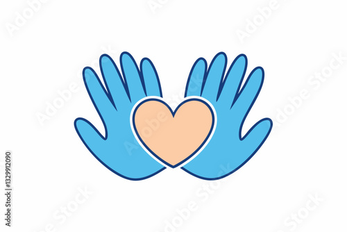 Wallpaper Mural hands holding heart Torontodigital.ca