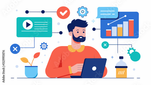 Datadriven insights from machine learning can identify patterns and trends in customer complaints allowing for proactive measures to prevent future issues.. Vector illustration