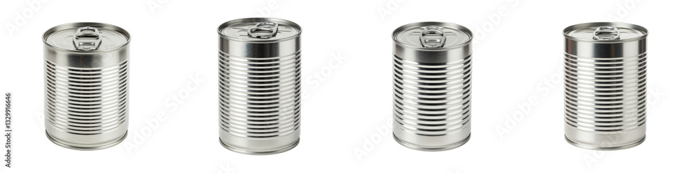 Silver Tin Can with Pull-Tab, Cut Out Set Silver Tin Can with Pull-Tab, Cut Out Set