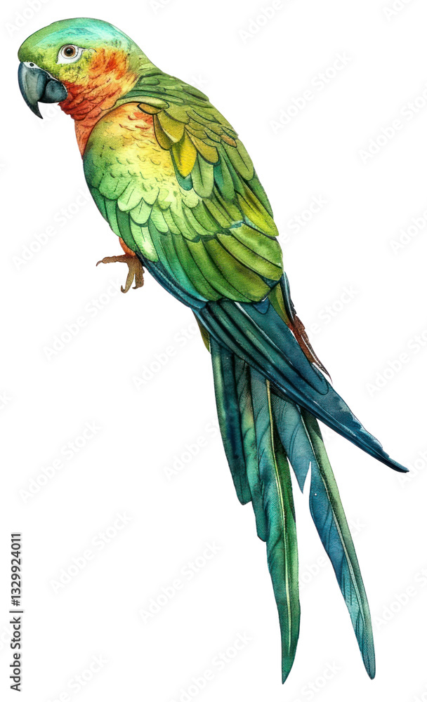 Fototapeta premium PNG A parrot illustration artwork.