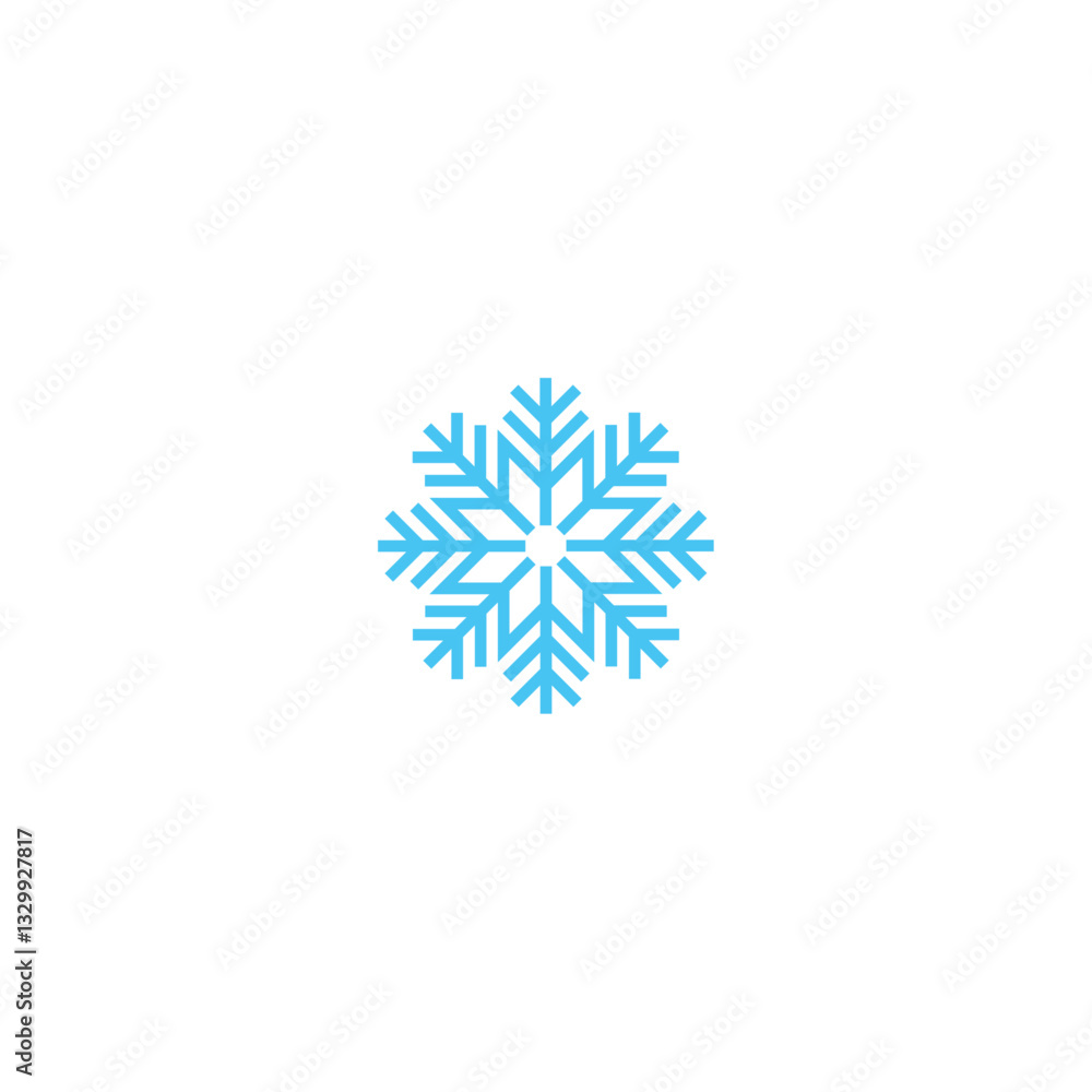 Snow flake icon logo flat vector design Snow flake icon logo flat vector design