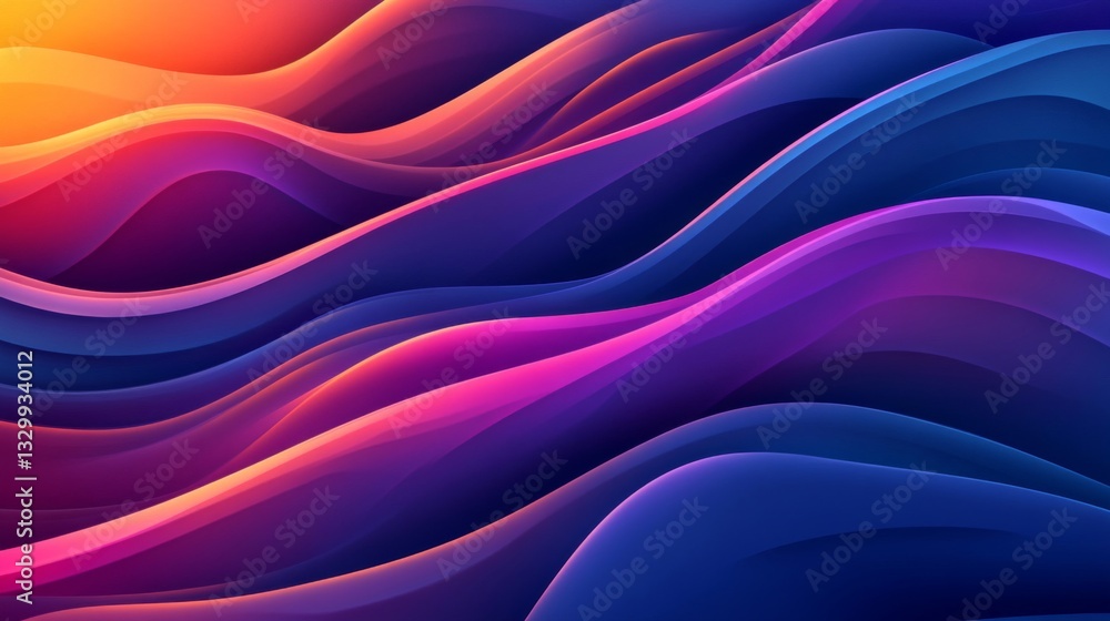 Obraz premium Abstract Colorful Waves Flowing Gradient Design