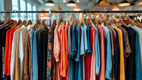 Wallpaper Mural Trendy fashion apparel displayed in boutique store Torontodigital.ca