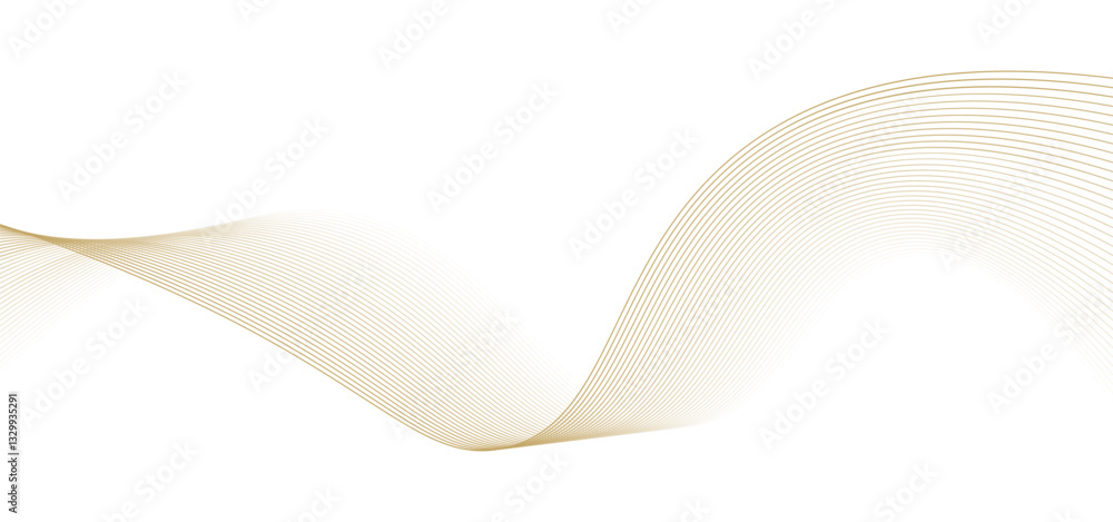 Luxury golden thin lines of gradient waves Luxury golden thin lines of gradient waves