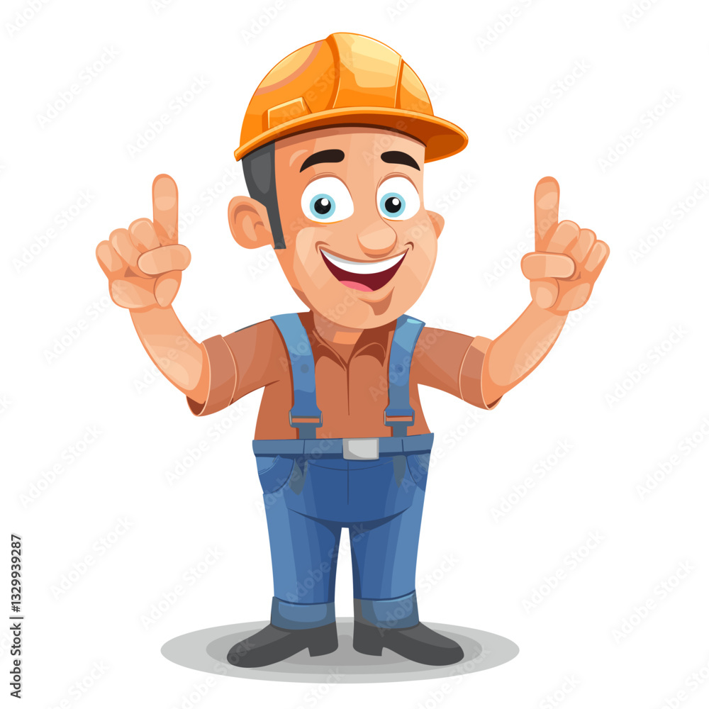 A cheerful cartoon construction worker in a hard hat and overalls, giving thumbs up, symbolizing building and engineering work
A cheerful cartoon construction worker in a hard hat and overalls, giving thumbs up, symbolizing building and engineering work
