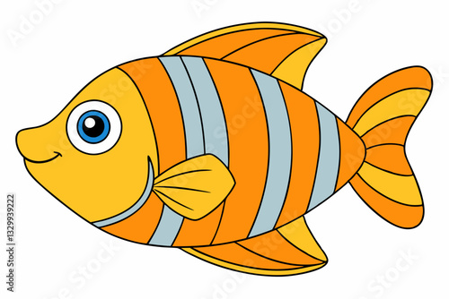 vector illustration of an aquarium fish