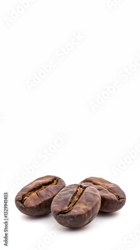 Close up of roasted coffee beans showcasing rich textures and deep colors suitable for coffee enthusiasts and culinary showcases