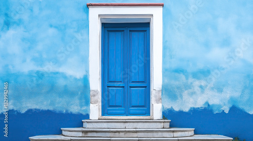 Fototapeta Naklejka Na Ścianę i Meble -  blue door in a house