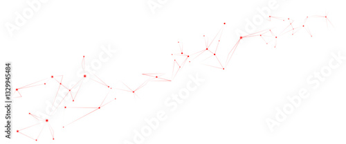 Vector Connect link background. global network technology concept. Digital technology futuristic internet network speed connection red background.