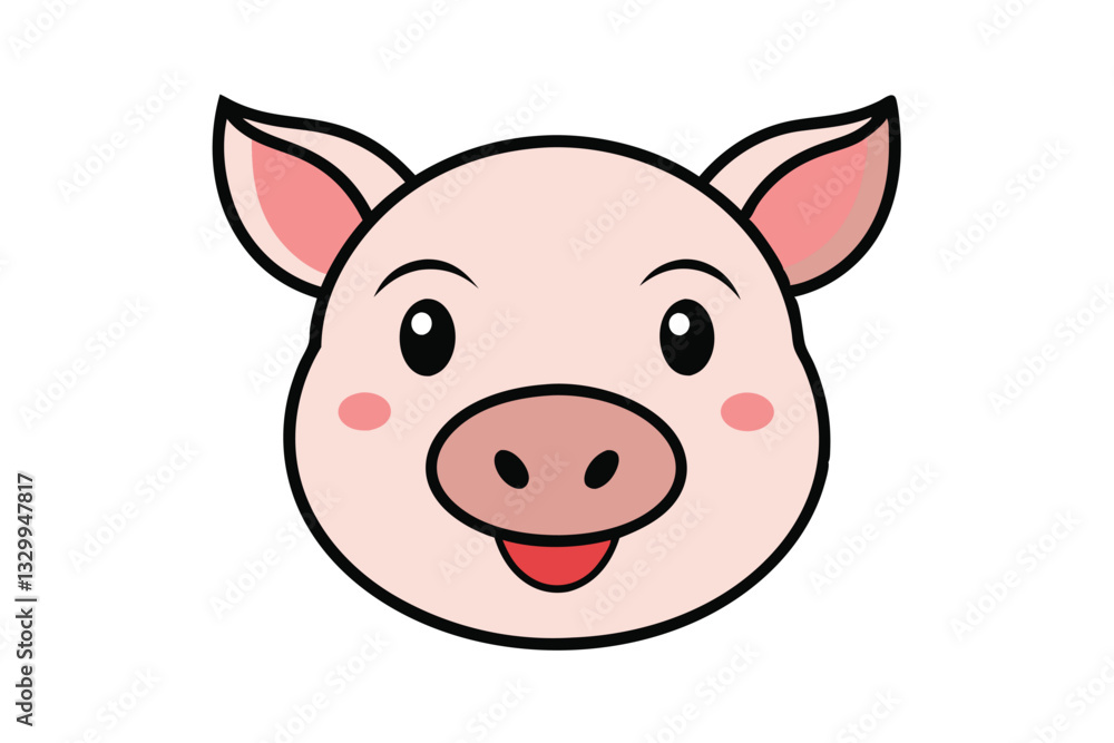 Cute animal Vector art in Illustration on a White Background Cute animal Vector art in Illustration on a White Background