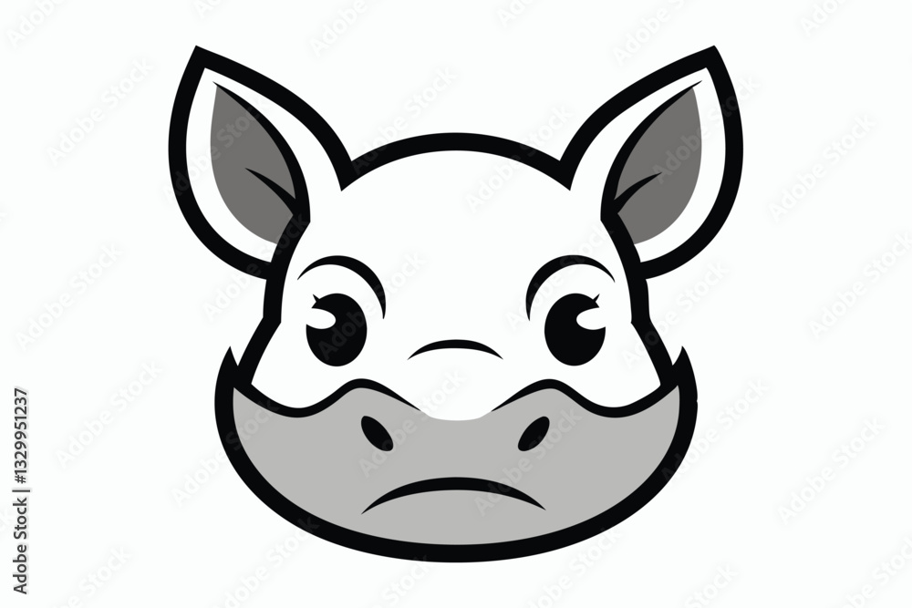 Cute animal Vector art in Illustration on a White Background Cute animal Vector art in Illustration on a White Background