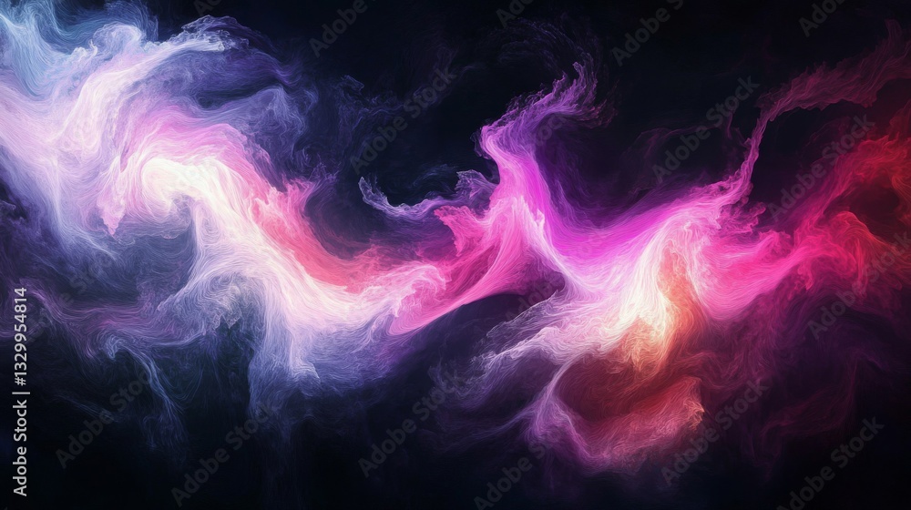 Abstract Cosmic Nebula Background with Pink Purple and Blue Glowing Particles Abstract Cosmic Nebula Background with Pink Purple and Blue Glowing Particles