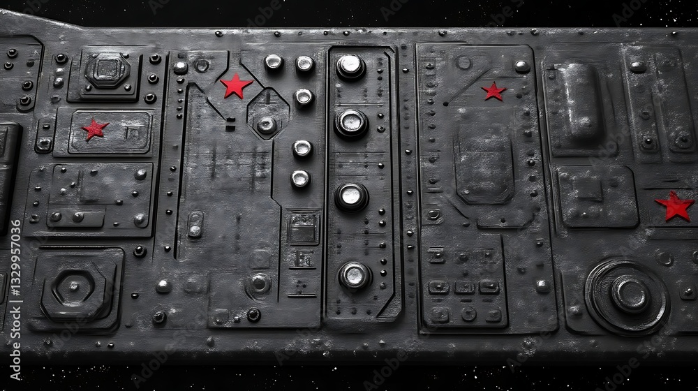 Obraz premium Soviet Era Spacecraft Control Panel Detail