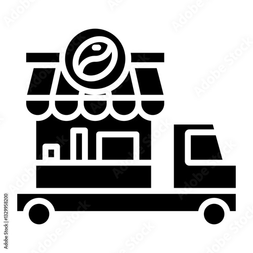 Coffee shop car icon