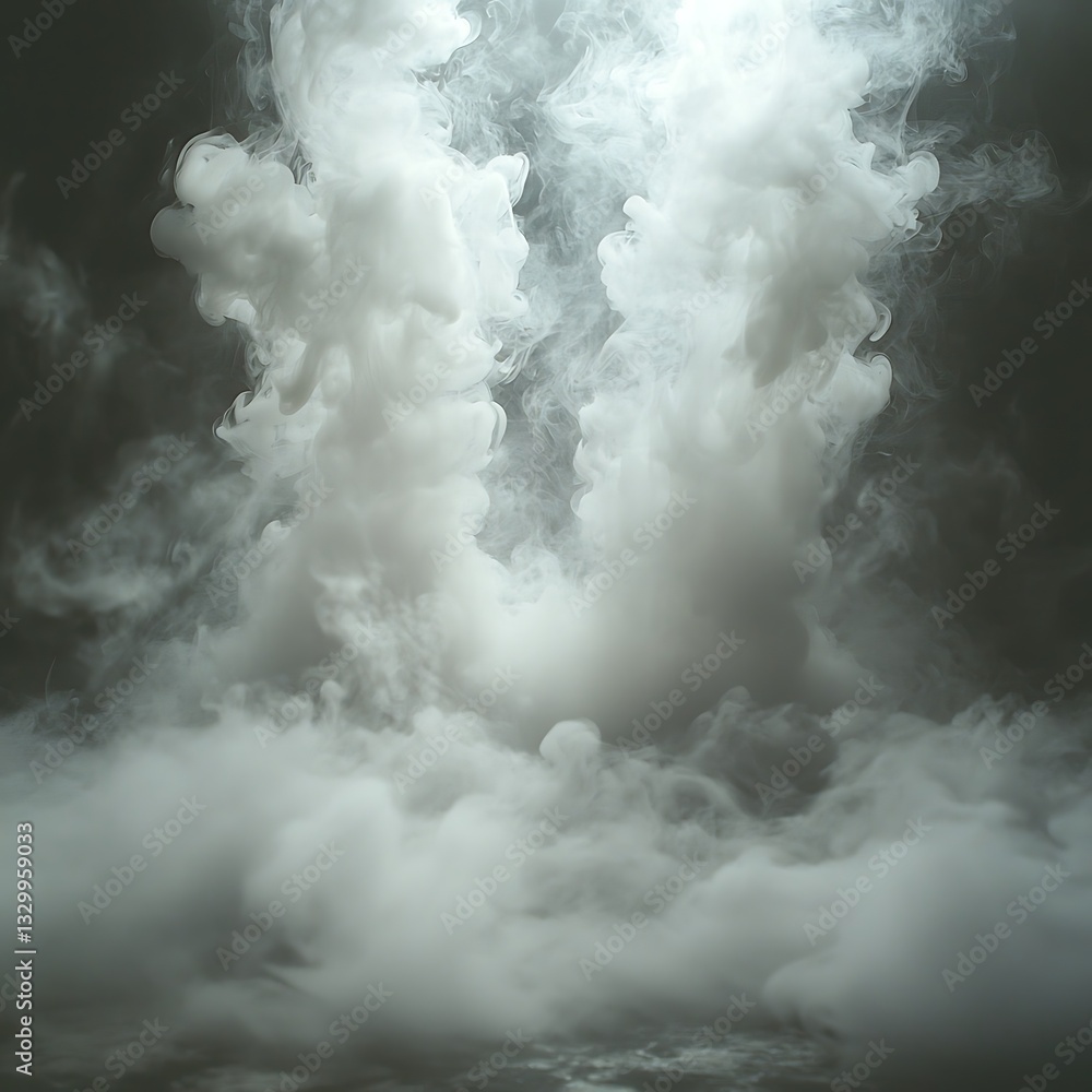 Ethereal smoke swirls, dark studio Ethereal smoke swirls, dark studio