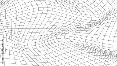 Distorted wave monochrome texture. dynamical rippled surface. 