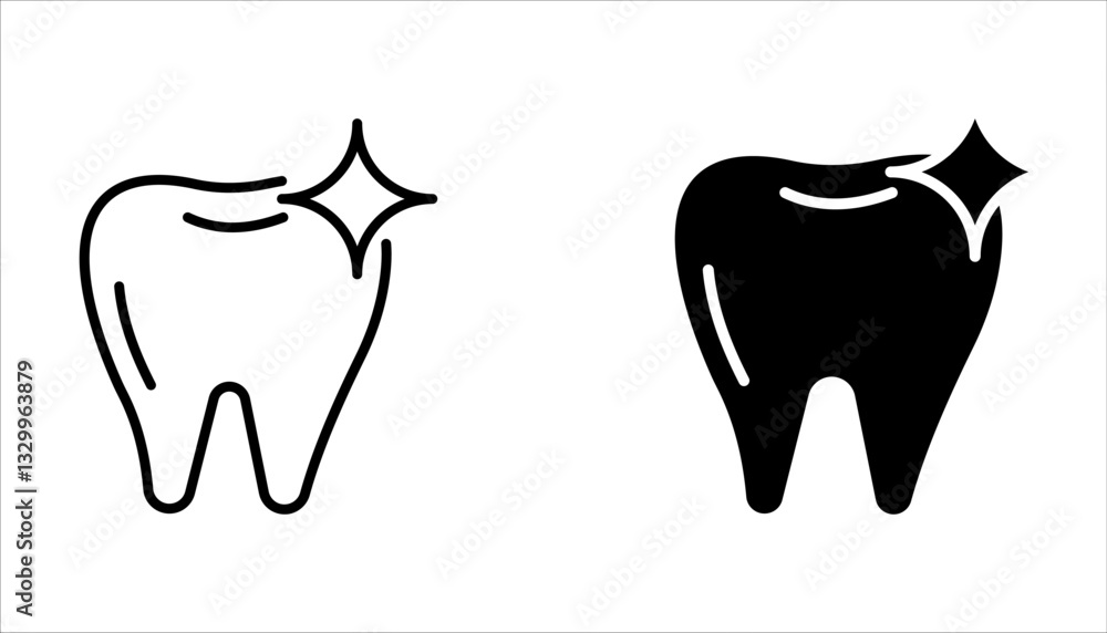 Dental related icons, thin vector icon set, black and white kit. Dental related icons, thin vector icon set, black and white kit.