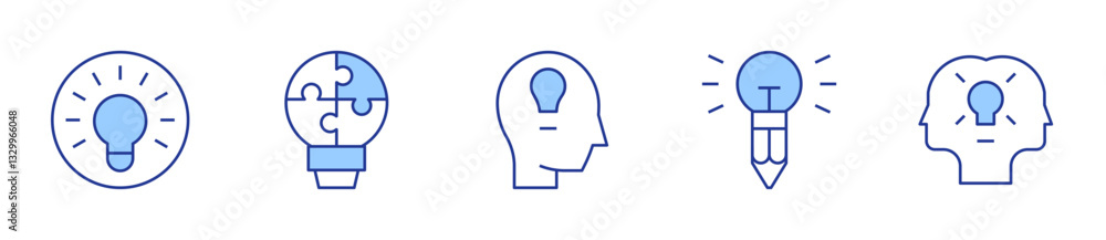 idea, coworking, light bulb, ingenuity, creative. Creativity Icon vector illustration. Line Duotone style. Editable stroke idea, coworking, light bulb, ingenuity, creative. Creativity Icon vector illustration. Line Duotone style. Editable stroke