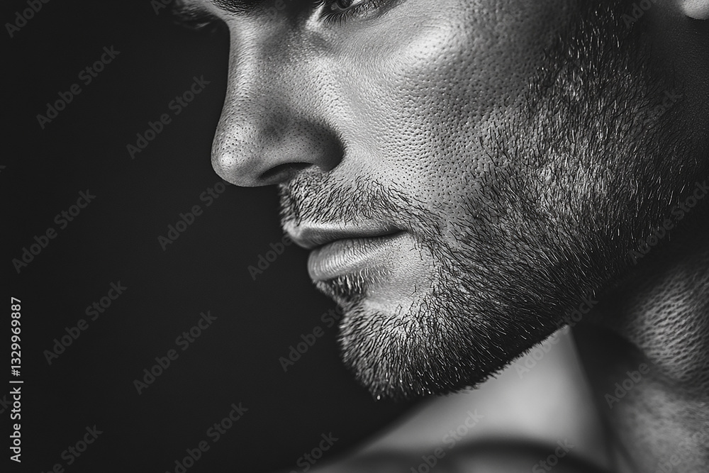 Man portrait close up, handsome male portrait close up Man portrait close up, handsome male portrait close up