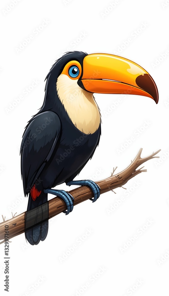 Naklejka premium toucan isolated on white