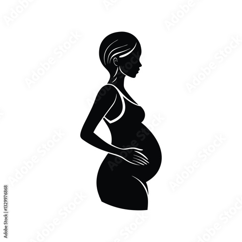 pregnant woman silhouette art