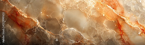 Obraz na płótnie Warm Beige Marble With Orange Veins w salonie