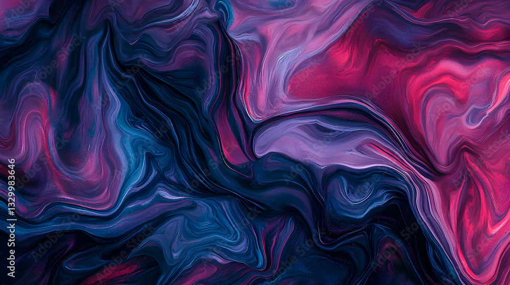 Abstract Swirling Paint Background with Deep Blues and Vibrant Pink Abstract Swirling Paint Background with Deep Blues and Vibrant Pink