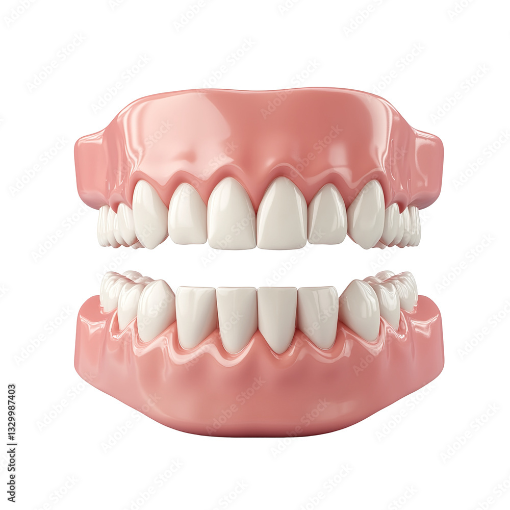 Obraz premium teeth isolated on white with clipping path