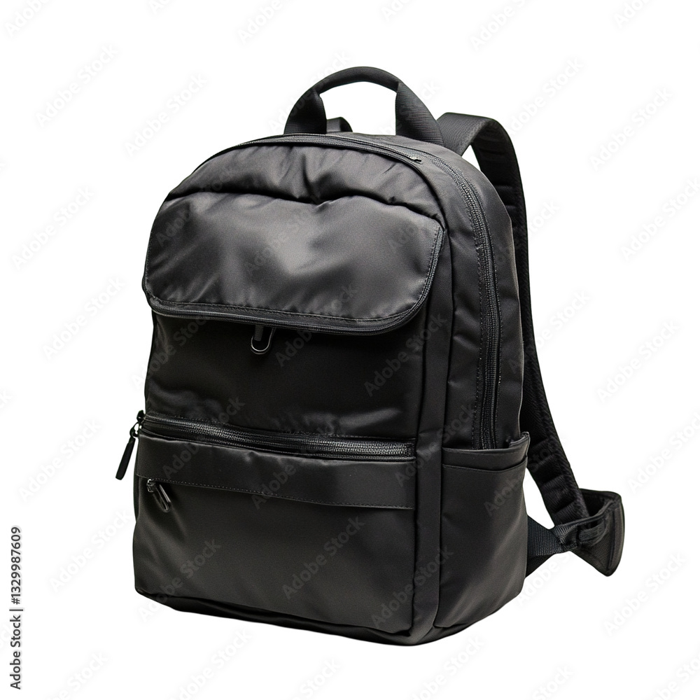 Naklejka premium black backpack isolated on white