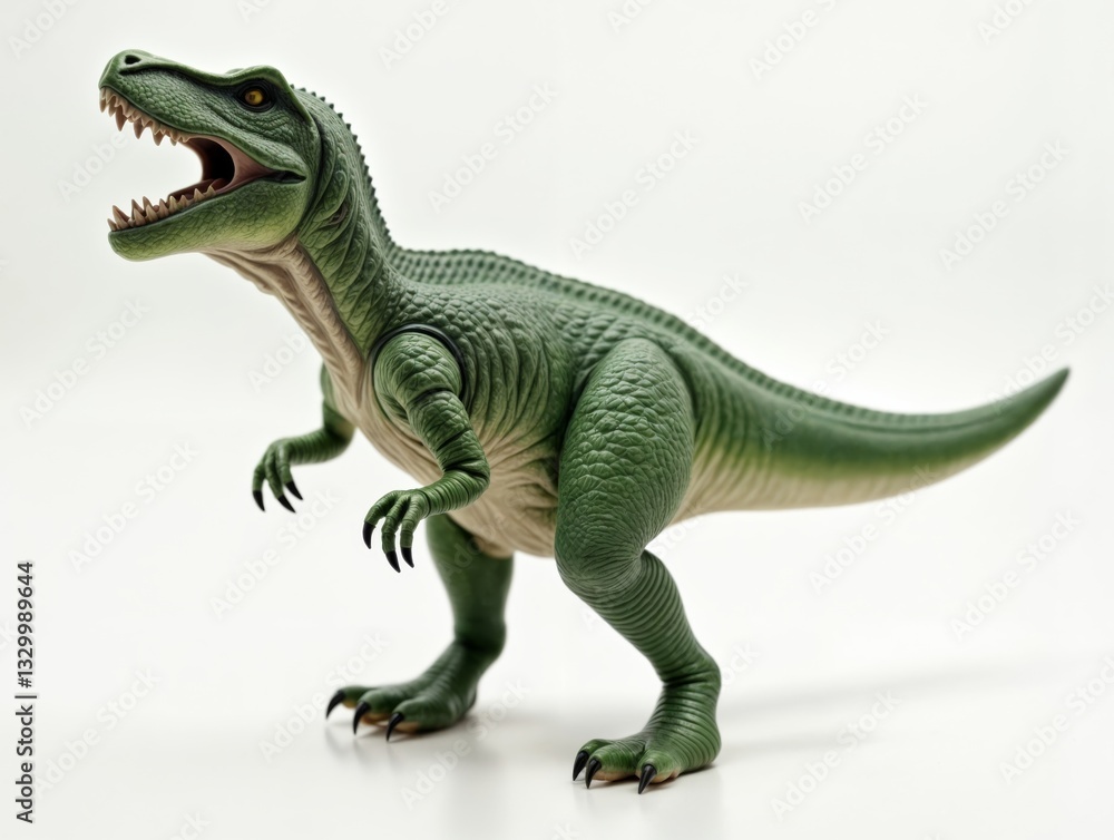 Tyrannosaurus rex standing tall with fierce expression in prehistoric setting Tyrannosaurus rex standing tall with fierce expression in prehistoric setting