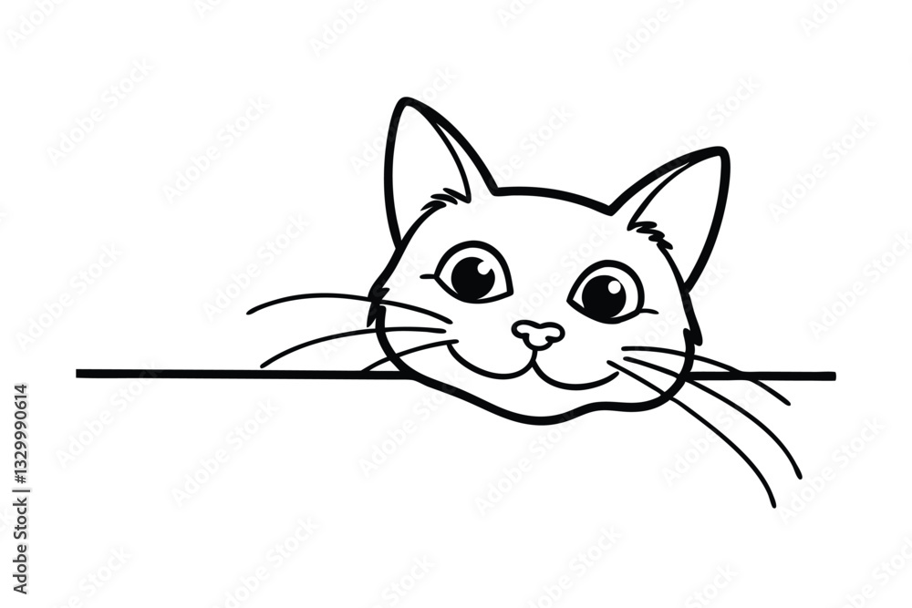 Playful Peeking Cat Playful Peeking Cat