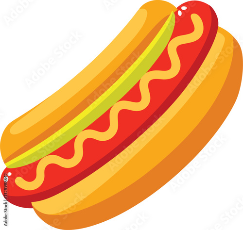 hotdog vector, vector and illustration, vector style