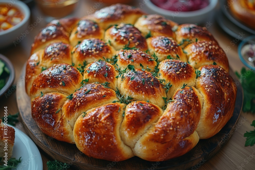Challah Bread With Herbs And Spices