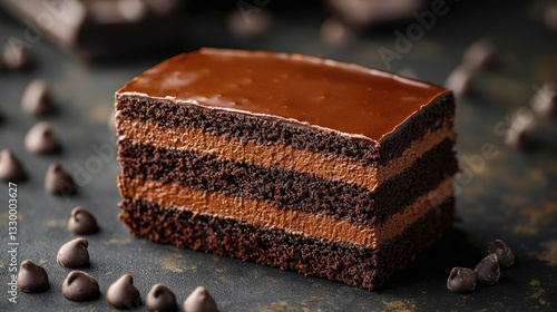 Gourmet Fudge Brownies Topped with Cocoa Powder Generate by AI