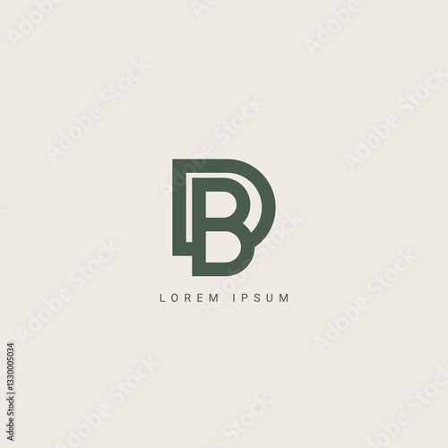 DB logo Design Template Vector Graphic Branding Element