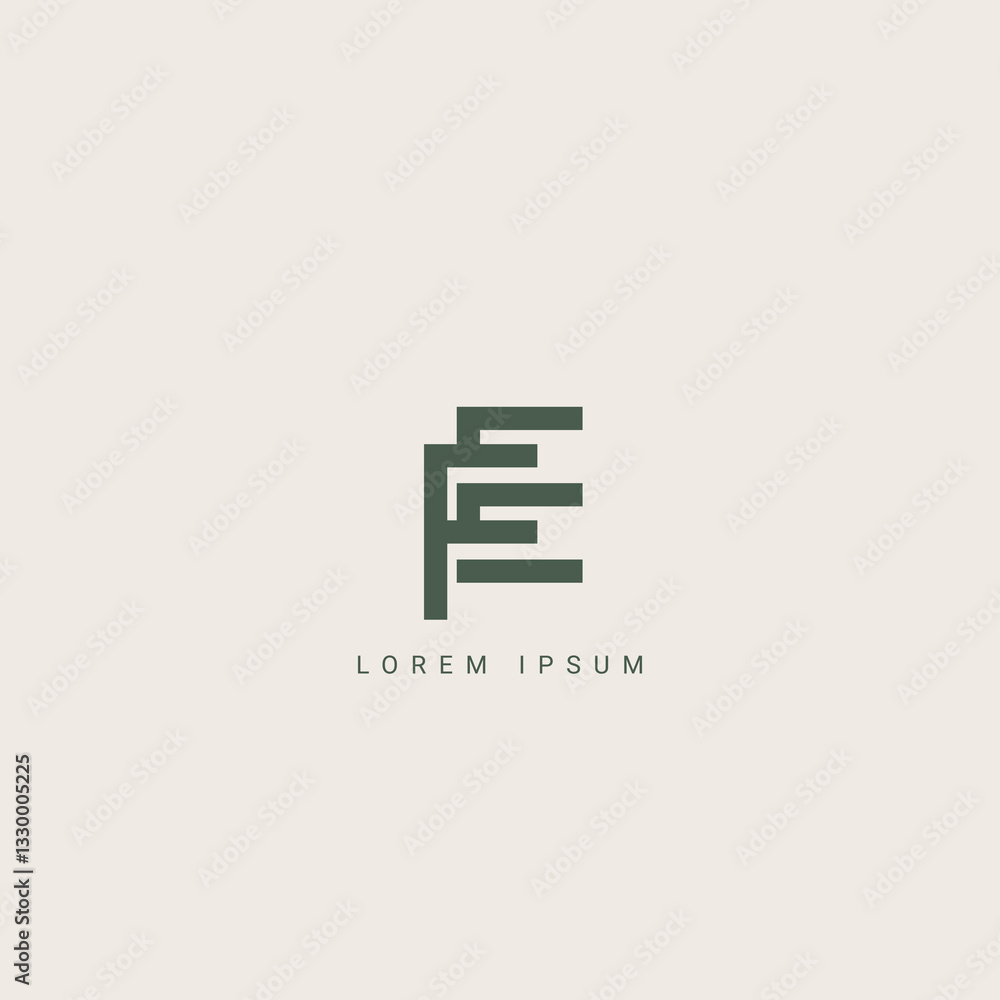 FE logo Design Template Vector Graphic Branding Element FE logo Design Template Vector Graphic Branding Element