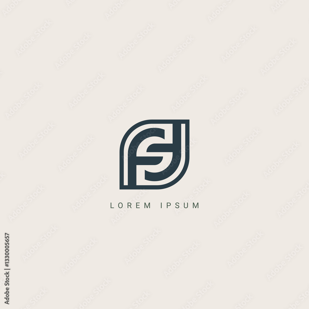 FSF FS SF logo Design Template Vector Graphic Branding Element FSF FS SF logo Design Template Vector Graphic Branding Element