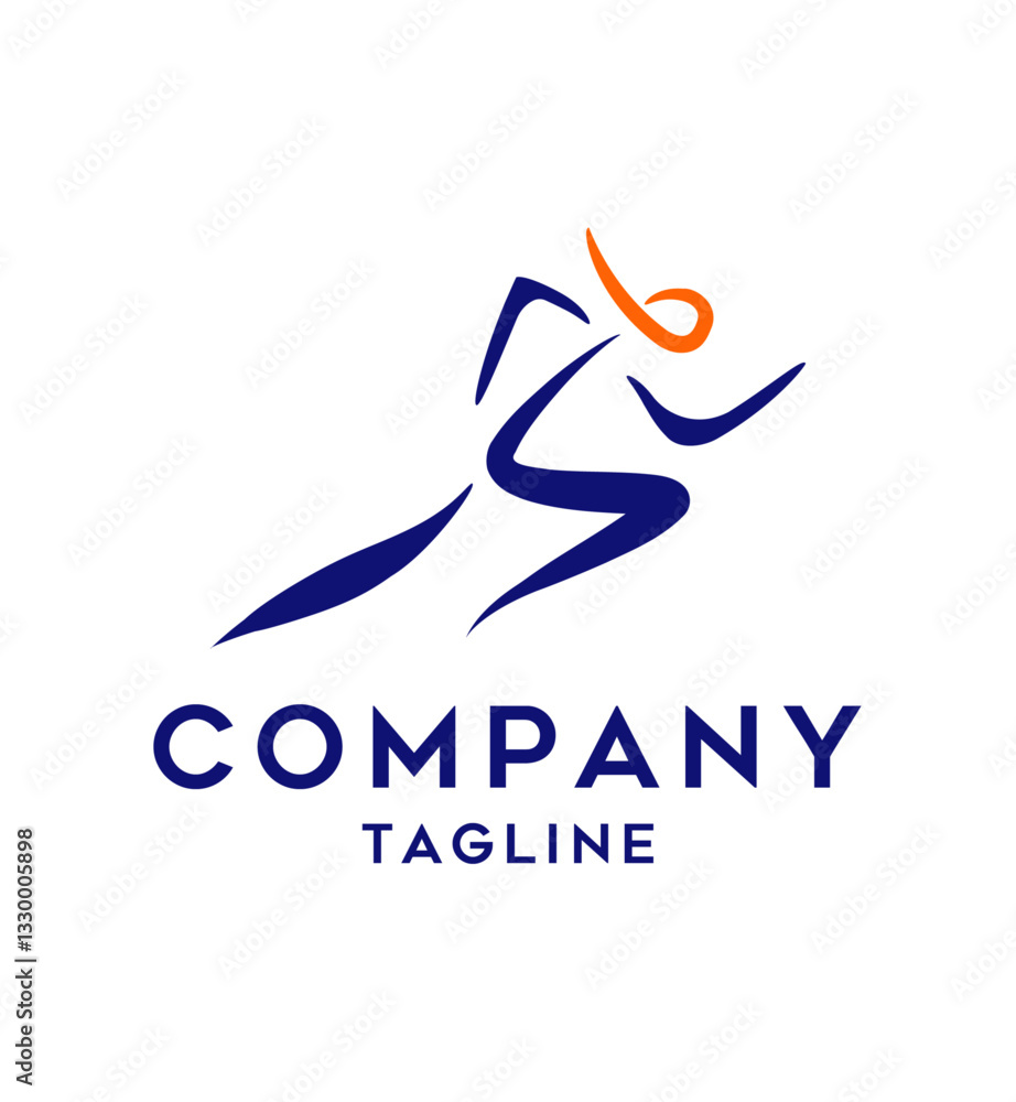 abstract running human figure logo design, active wear logo template, sports brand logo, energetic logo concept abstract running human figure logo design, active wear logo template, sports brand logo, energetic logo concept