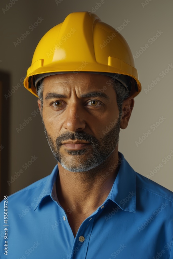 arafed man wearing a hard hat and blue shirt arafed man wearing a hard hat and blue shirt