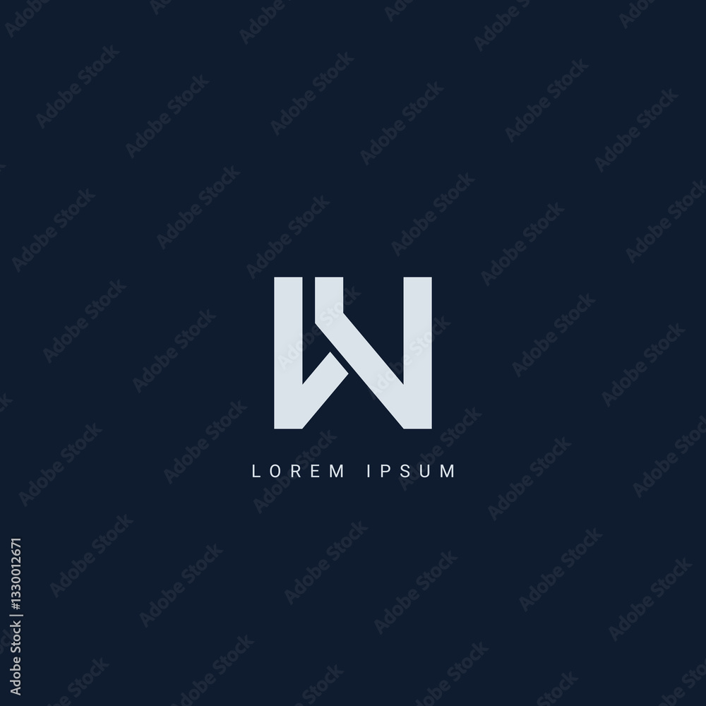 Fototapeta premium WV logo Design Template Vector Graphic Branding Element