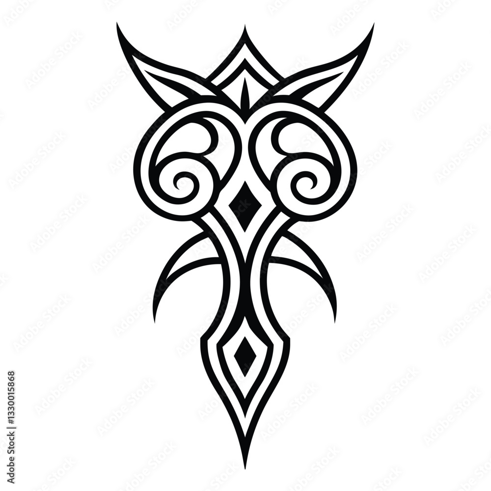 Fototapeta premium tribal tattoo design with wings