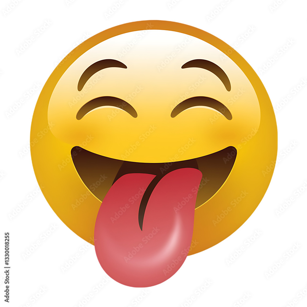 Fototapeta premium silly emoji with tongue sticking out