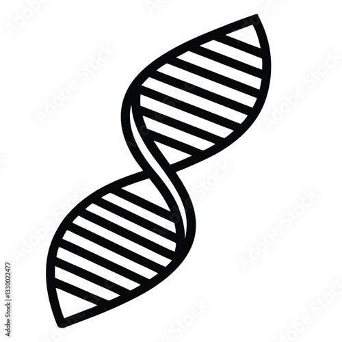 3D illustration of a DNA strand with a spiral structure on a white background, symbolizing biology, genetics, and molecular science