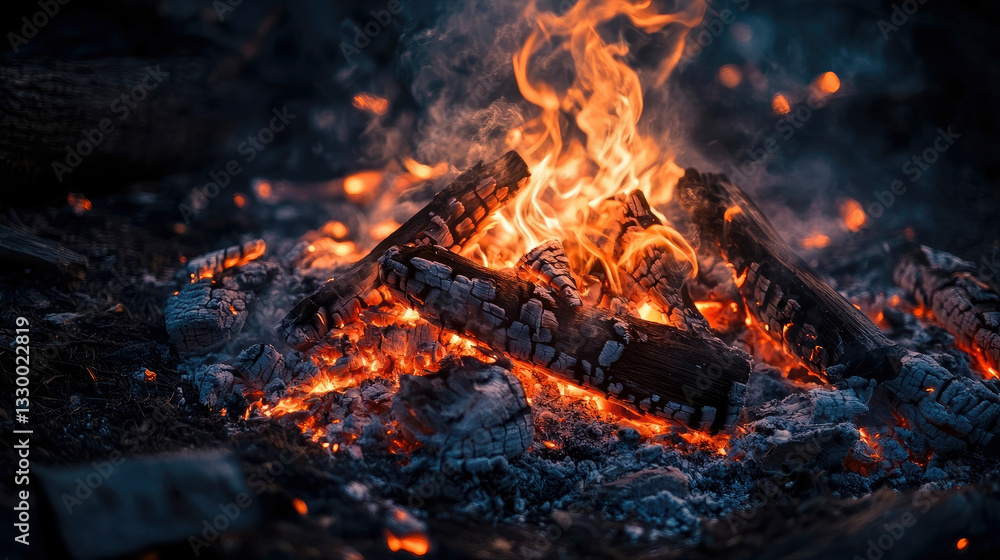 Mesmerizing Campfire Flames generate by AI Mesmerizing Campfire Flames generate by AI