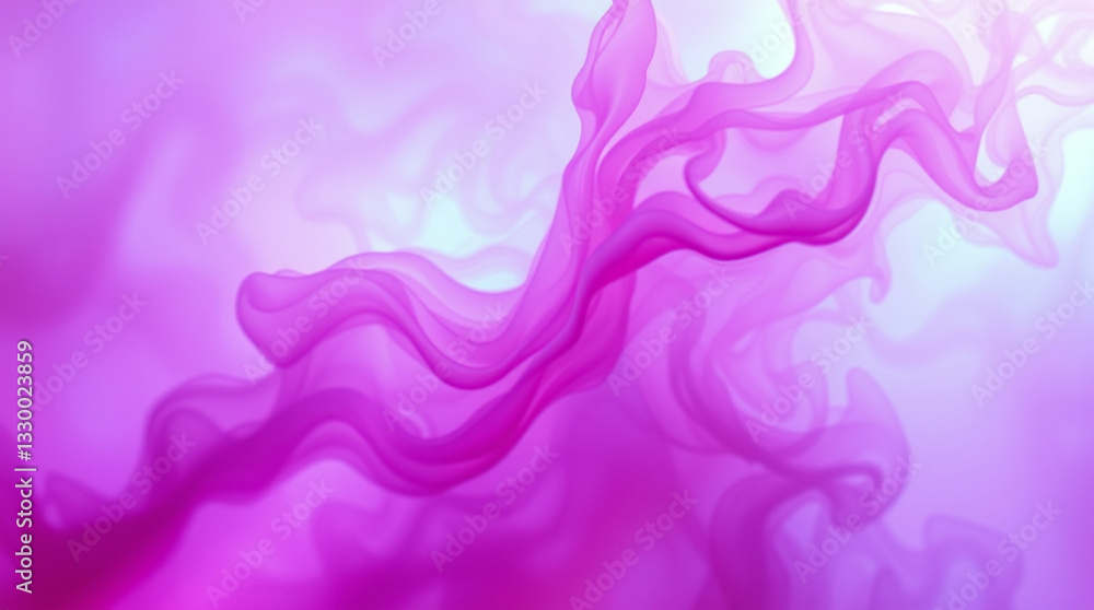 Fototapeta premium Electrically vivid colors dominate the abstract liquid background. A soft, dreamy atmosphere is created by volumetric lighting, hazy fog and light beams