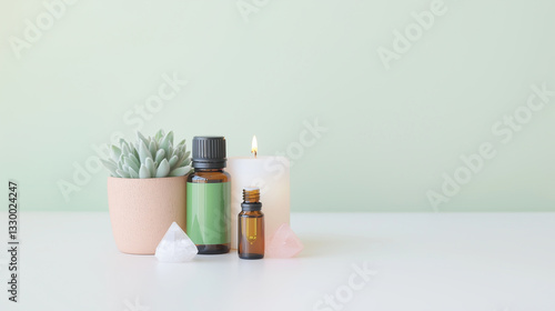 Wallpaper Mural Spiritual Healing Arrangement with Crystals and Candles Torontodigital.ca