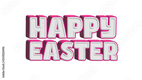 Pink Happy Easter lettering